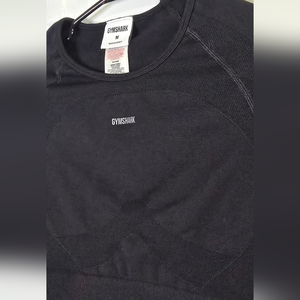 Gymshark Black Flex Long Sleeve Crop Top - Picture 5 of 6